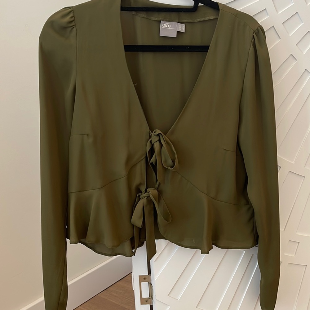 ASOS tie front crop top